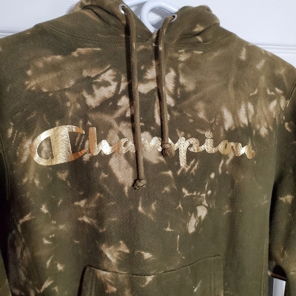 CHAMPION Bleach Dye Reverse Weave Hoodie - Picture 2 of 13